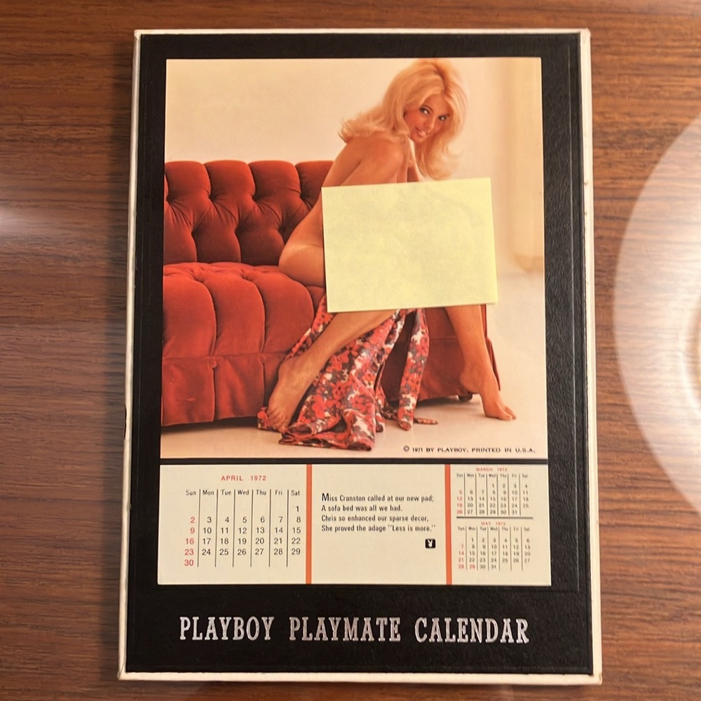 Playboy desk calendar 1972 or every year!